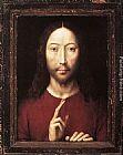 Hans Memling Canvas Paintings - Christ Giving His Blessing